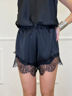 Shorts Lingerie Pizzo L337 Nero