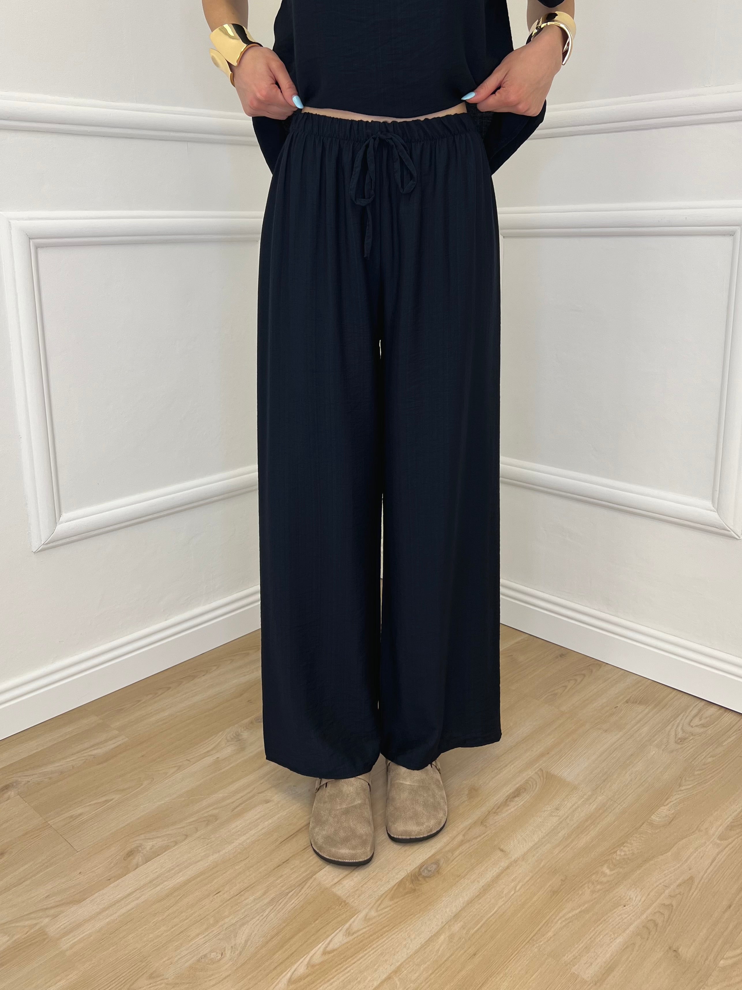 Completo Froissé In Viscosa 8262 Blu
