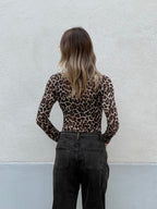 Maglia Ultralight con Cashmere Animalier a Barchetta