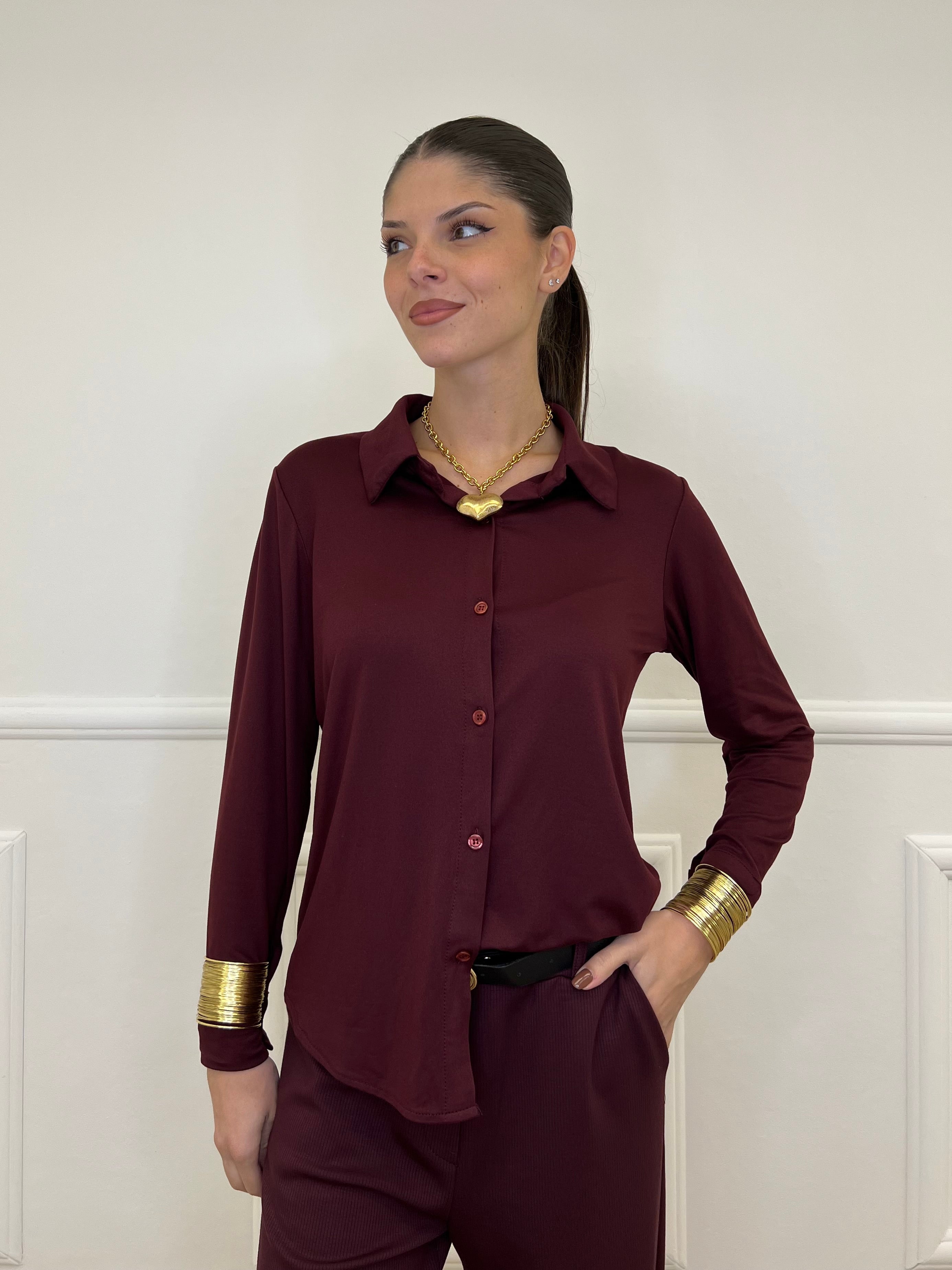 Camicia Jersey 6399 Burgundy