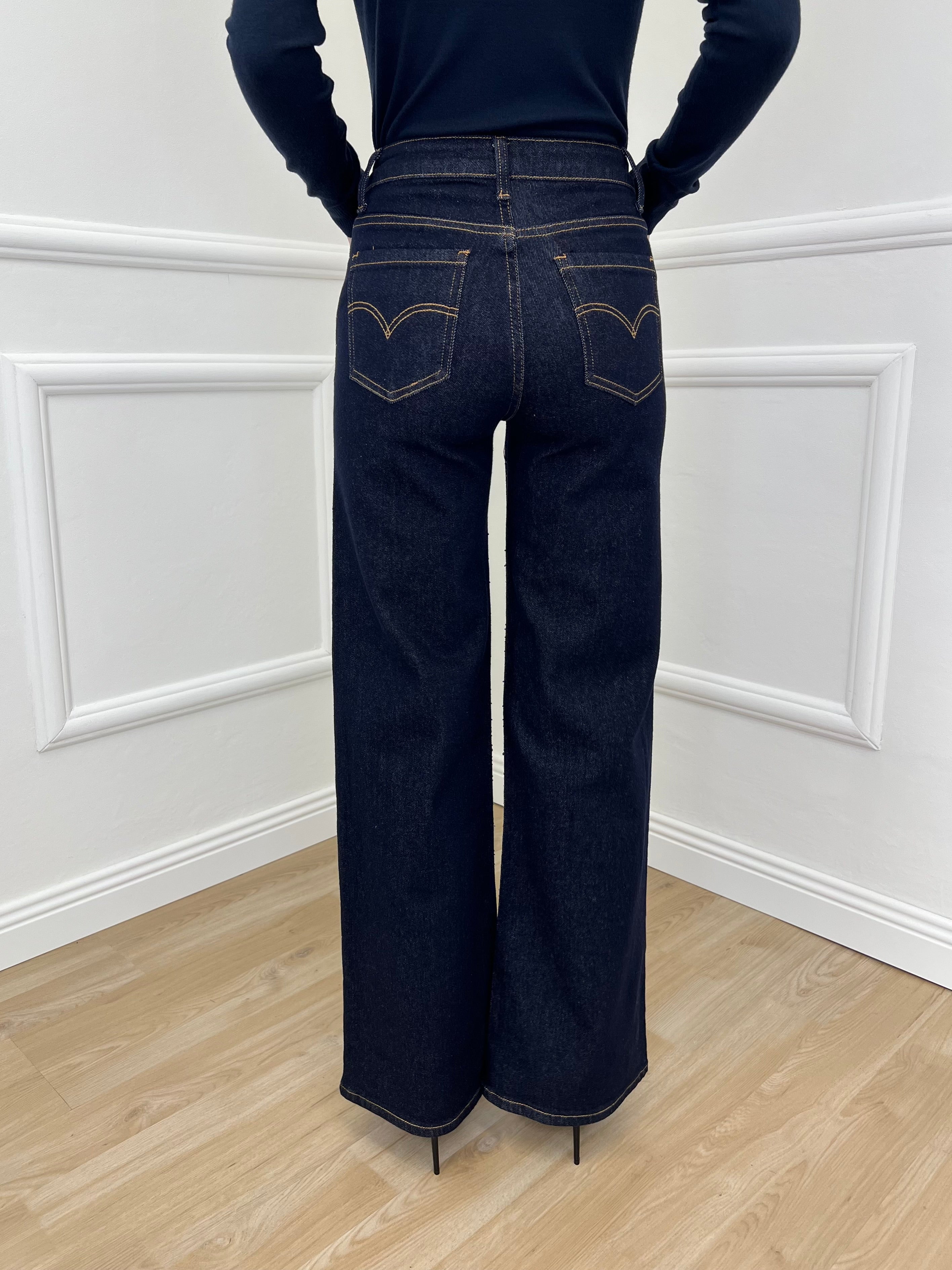 Jeans Strass 2377 Blue Black