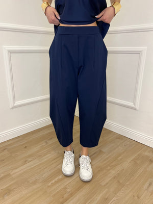 Pantalone Balloon Punto Milano 9516 Blu