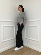 Pantalone Flare Cintura 26513 Nero