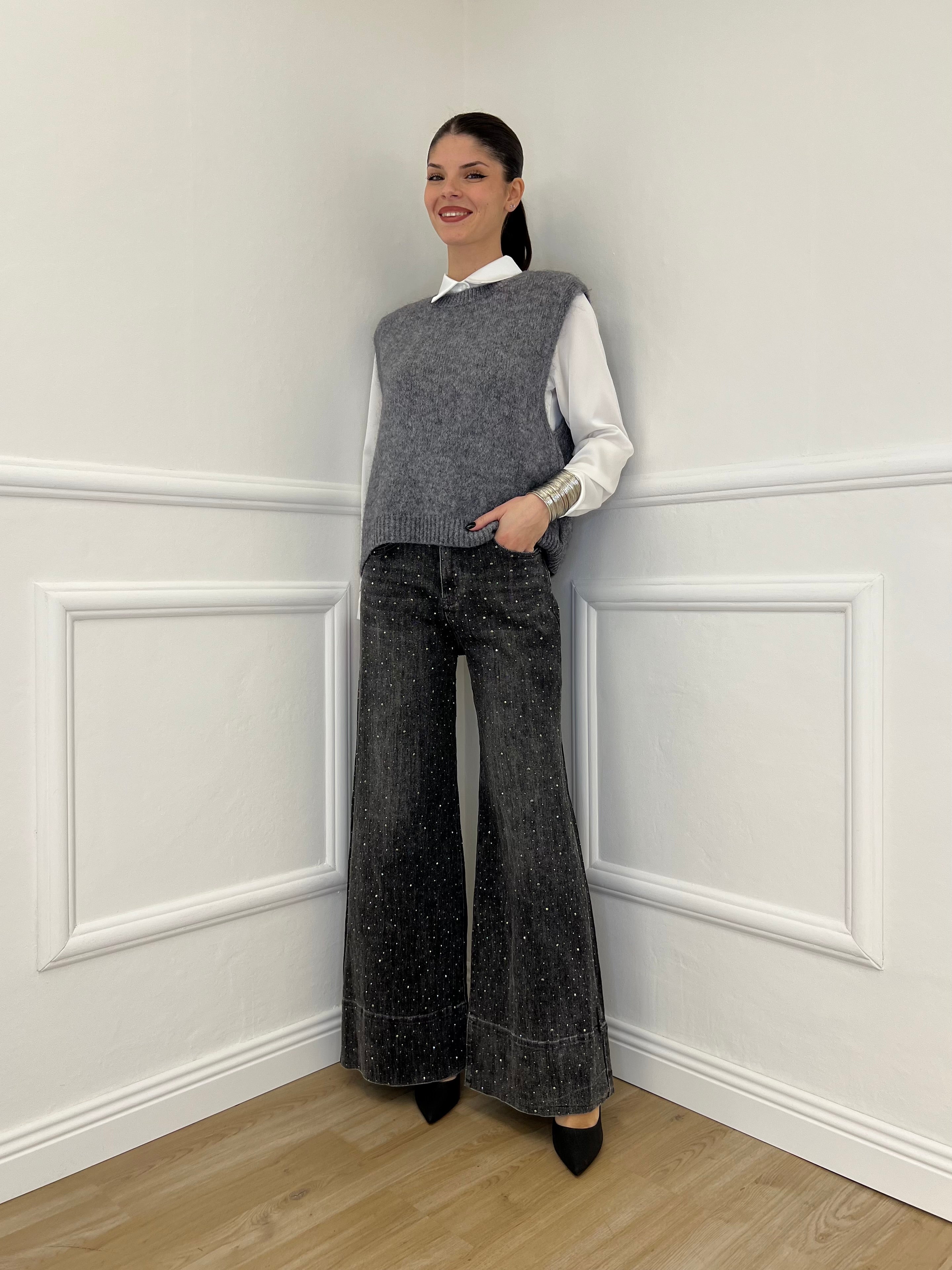 Gilet Kid Mohair 5218 Grigio