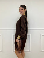 Felpa con Pizzo Lumina LD3849 Moro