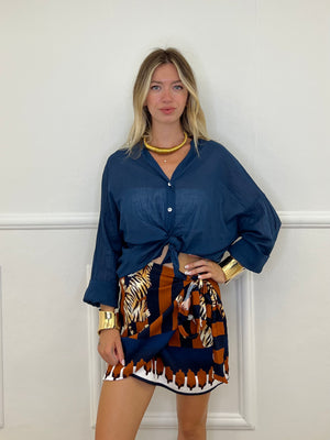 Camicia Over Soft 6040 Blu Royal