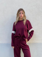 Tuta Viscosa Bande 23162 Burgundy