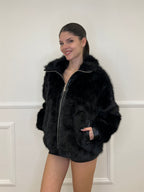 Pelliccia Interno Maculato SH1621 Nero