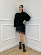 Felpa con Pizzo Lumina LD3849 Nero