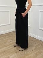 Pantalone a Palazzo Cotone 826121 Nero