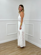 Tuta Abito In Pizzo 99005 Bianco