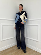 Maglia Camicia Losanghe 11116 Blu