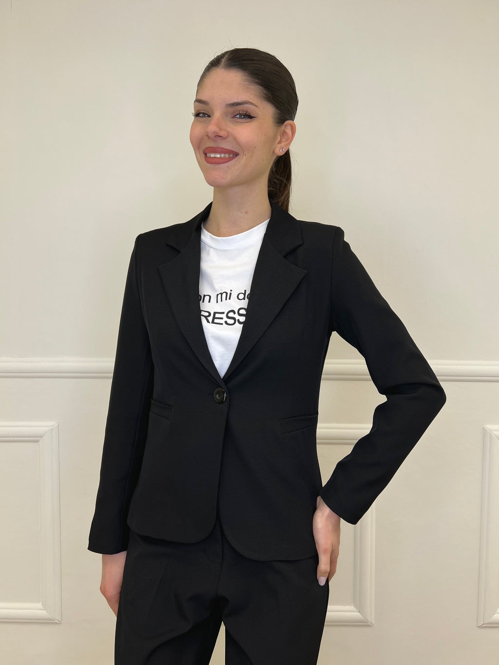 Giacca Corta in Gabardine 1878 Nero