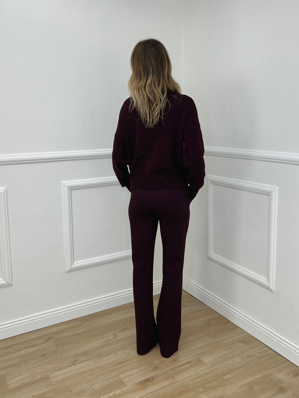 Pantalone Flare Punto Milano 34115 Burgundy