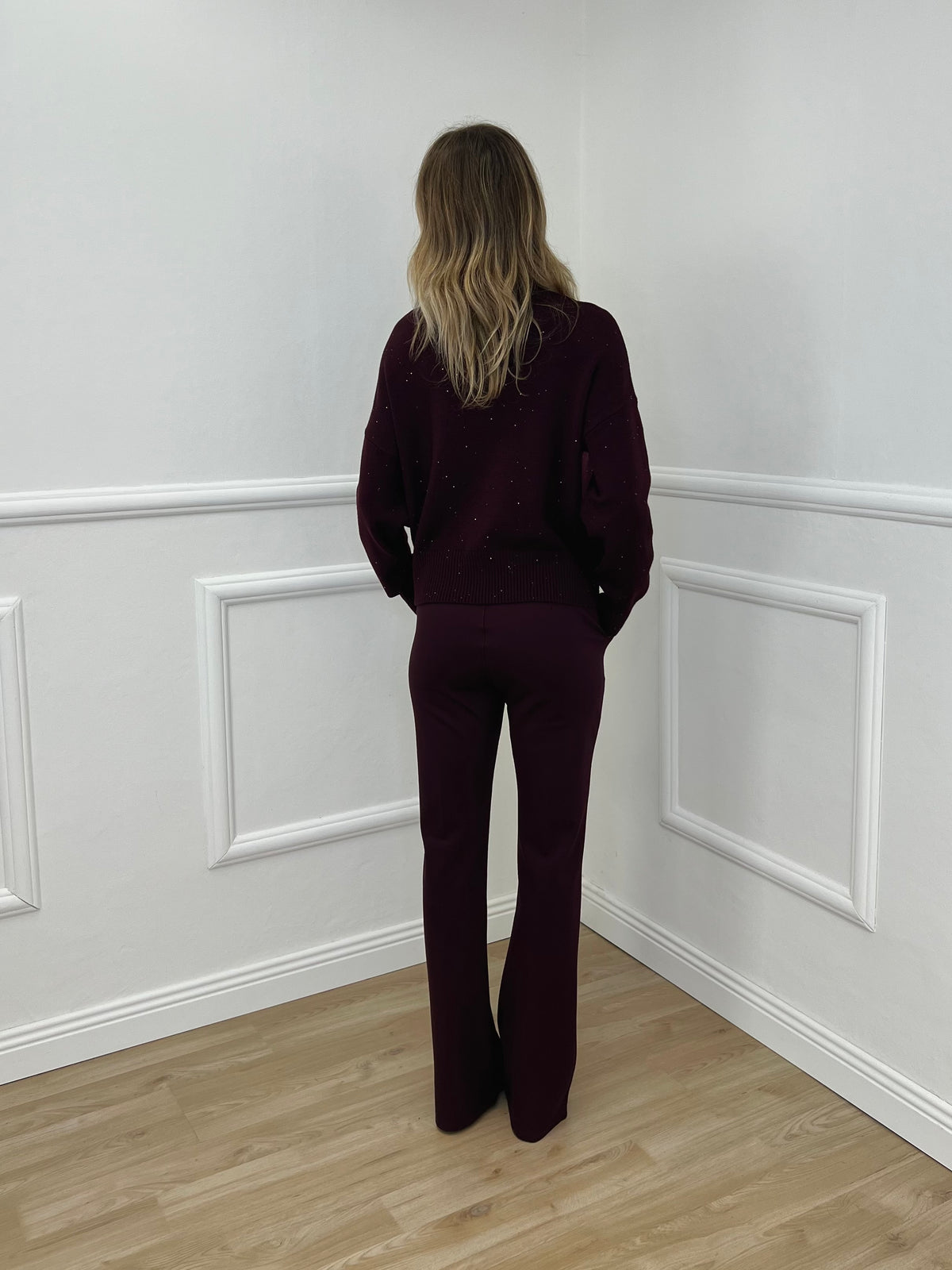 Pantalone Flare Punto Milano 34115 Burgundy