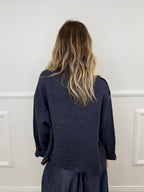 Giacca 100% Lino Alamari 926165 Blu