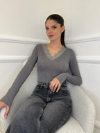 Maglia Light Cashmere Pizzo 26546A - Bazar Abbigliamento