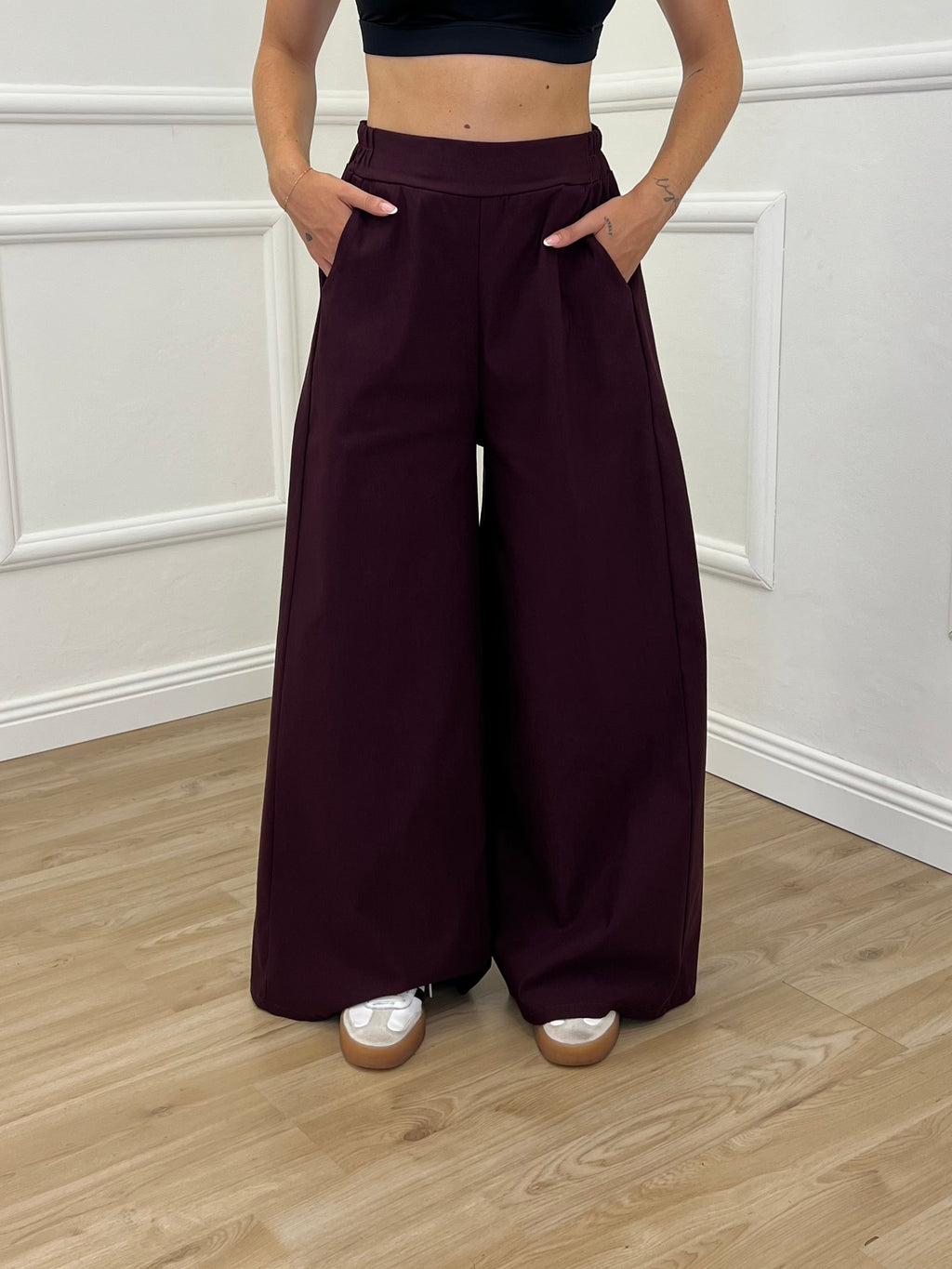 Pantalone Palazzo Punto Milano 3015 Burgundy