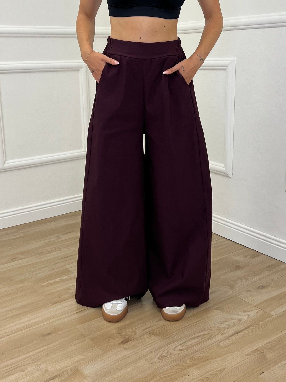 Pantalone Palazzo Punto Milano 3015 Burgundy