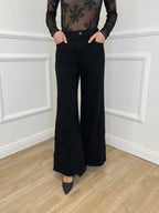 Jeans Palazzo Sfrangiato JK8117 Nero