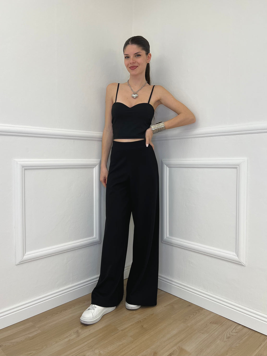 Top Con Spalline 25206 Nero