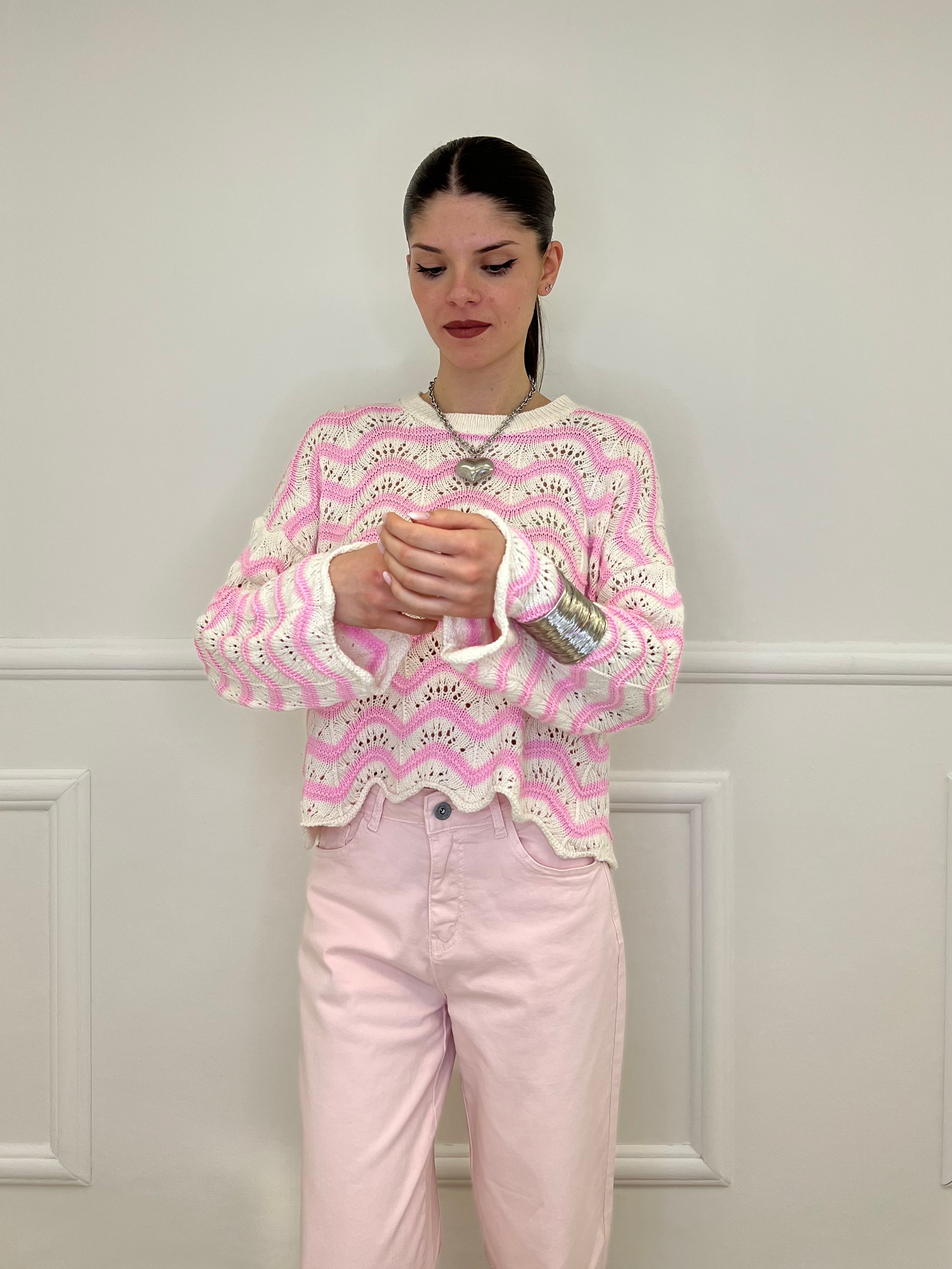 Maglia Traforata Ondine 10514 Rosa