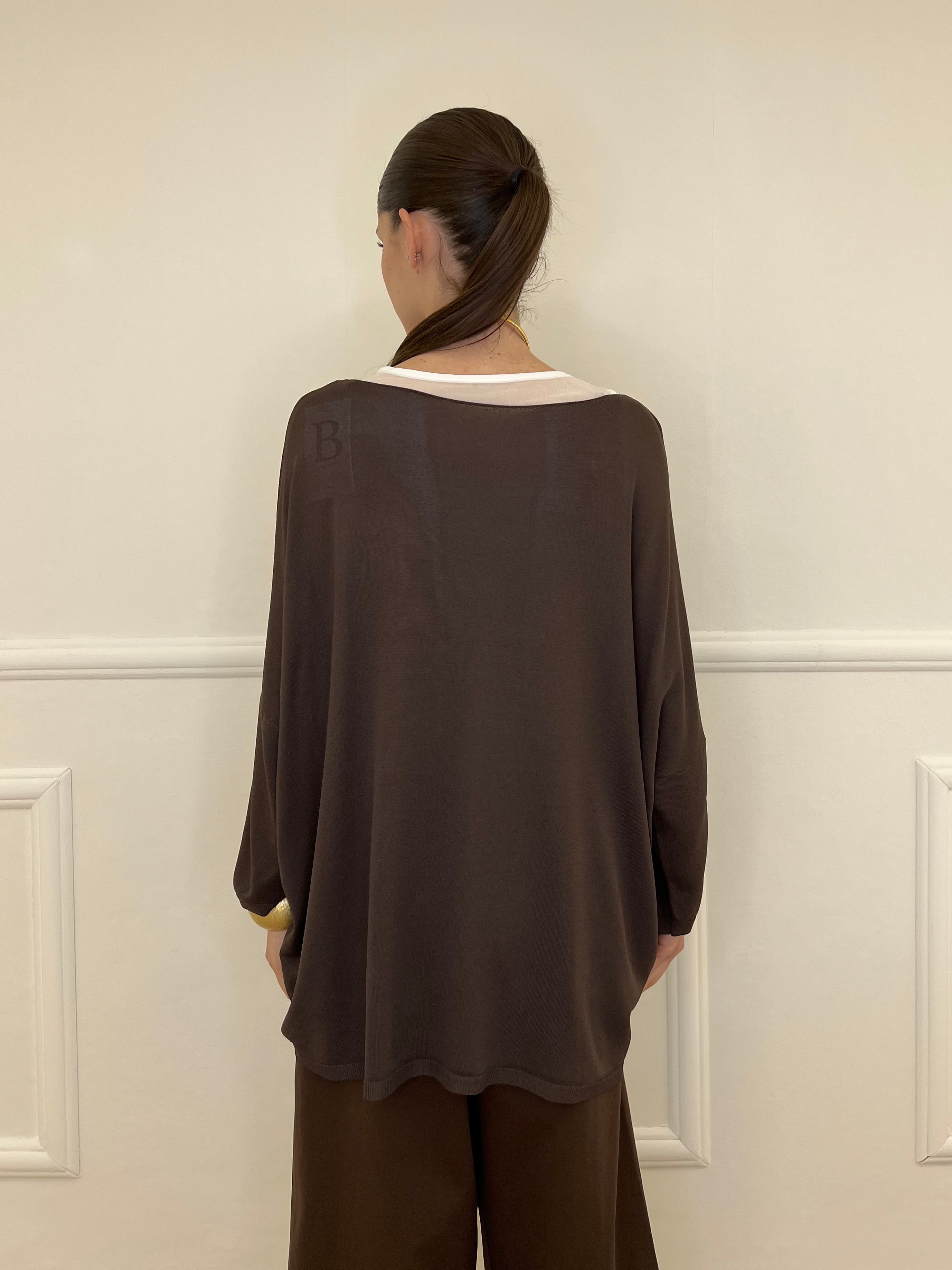 Twin Set Maxi Maglia e Canotta 53716 Moro