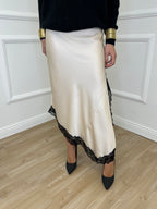 Gonna Asimmetrica Pizzo 2722 Panna