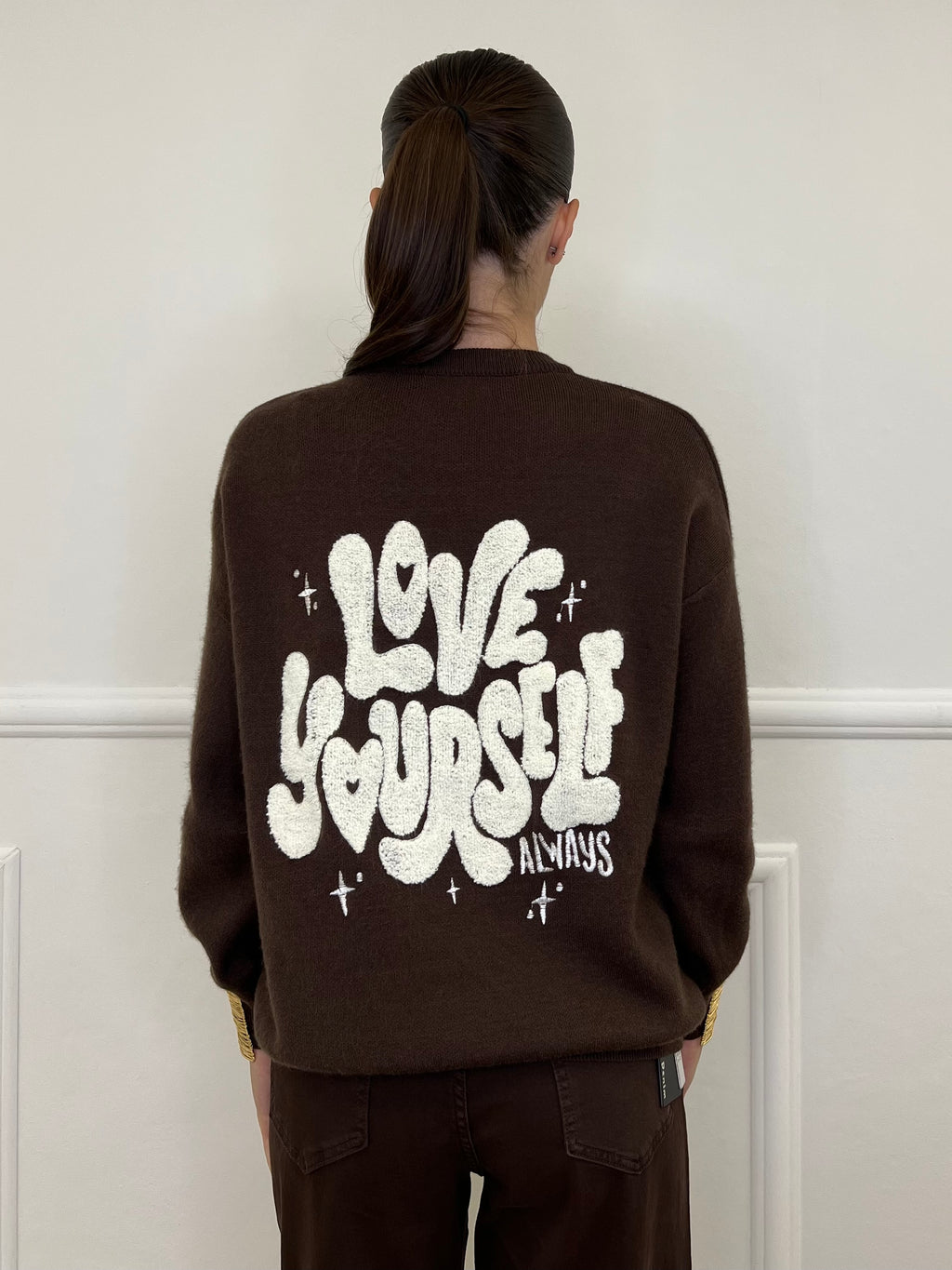 Maglia Love 4982608 Marrone