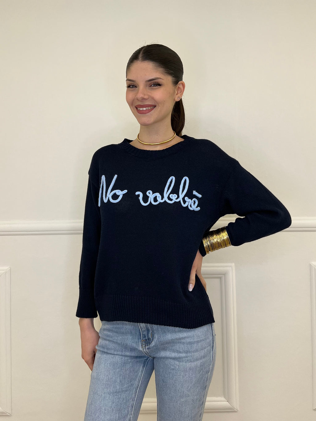 Maglia No Vabbè A0242 Blu