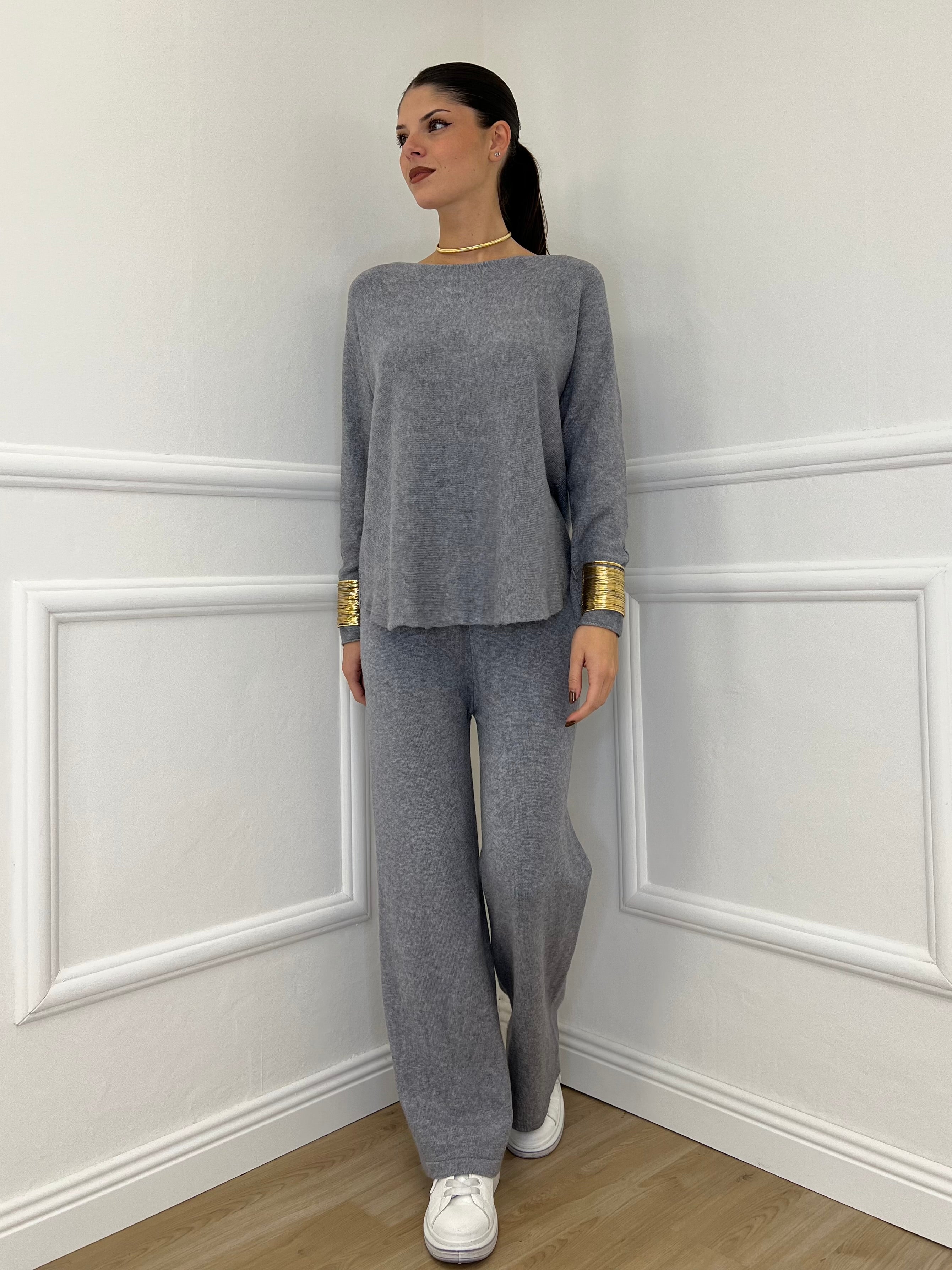 Completo Girocollo 24043 Grigio