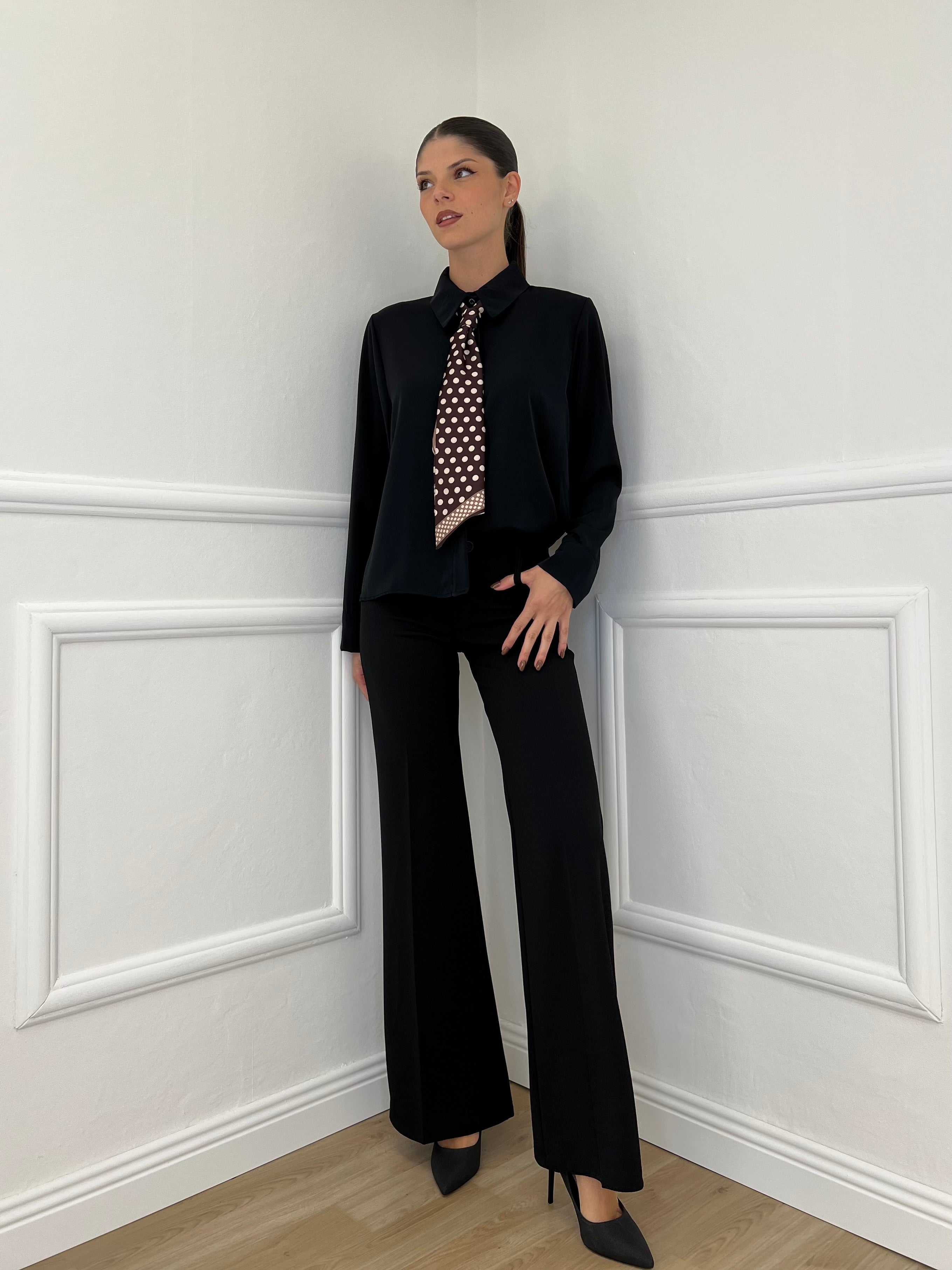 Pantalone Flare 80SM Nero