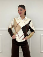 Maglia Camicia Losanghe 11116 Moro