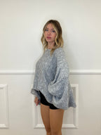 Maglia Mohair Pipistrello A132 Grigio