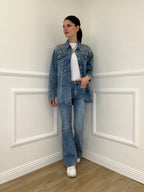 Jeans Flare Tasche Frontali 2305