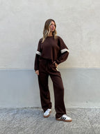 Tuta Viscosa Bande 23162 Marrone