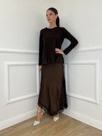 Maglia con Pizzo 55777 Moro