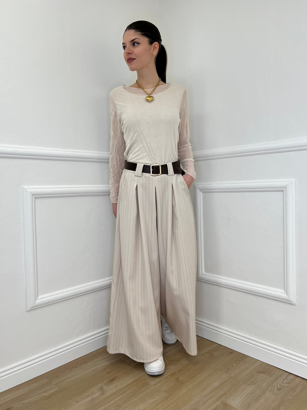 Pantagonna Gessato 2568 Beige