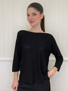 Maglia Over Viscosa 9503 Nero - Bazar Abbigliamento
