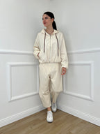 Pantalone Balloon Punto Milano 9516 Panna