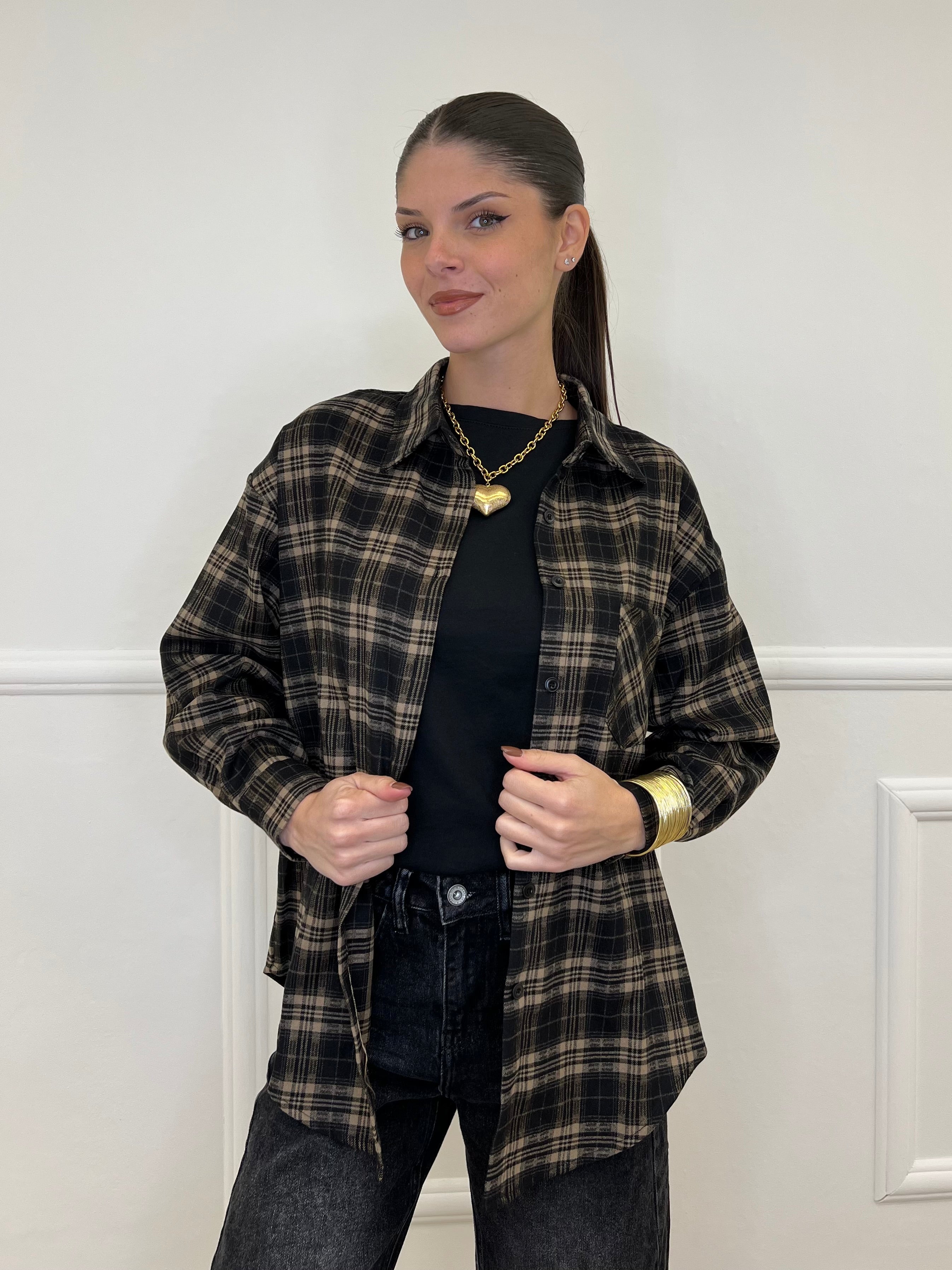 Camicia Over Galles 17181 Nero