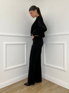 Felpa Crop 83625 Nero