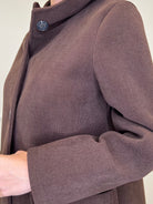 Cappotto Neoprene Cappuccio 25761 Caffè - Bazar Abbigliamento