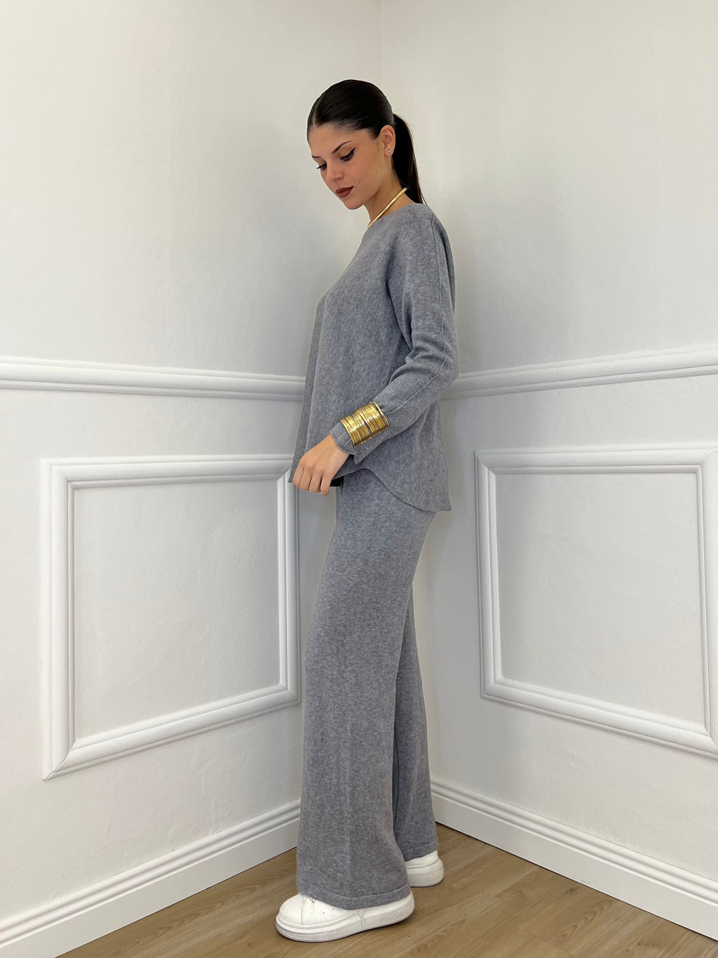 Completo Girocollo 24043 Grigio