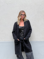 Cardigan Lana e Viscosa Bouclé 125 Nero