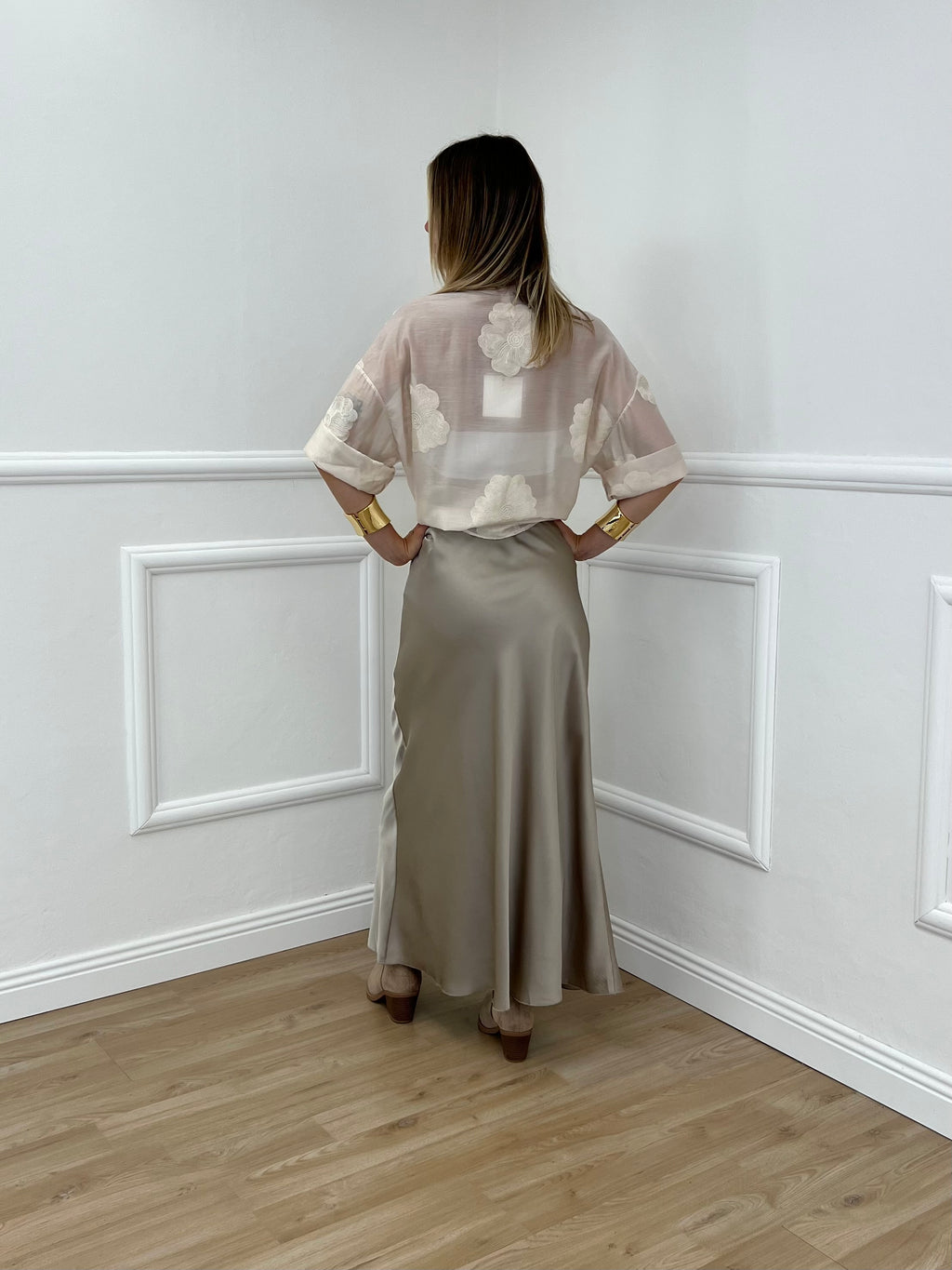 Longuette In Satin 2236 Sabbia