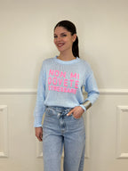 Maglia "Non Mi Dovete Stressare" 3695 Azzurro