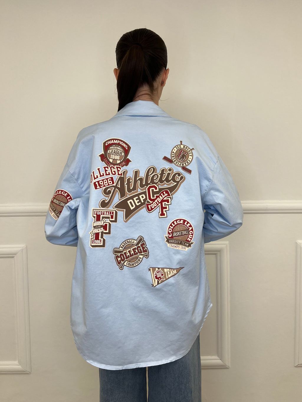 Giacca Camicia College 223606 Azzurro