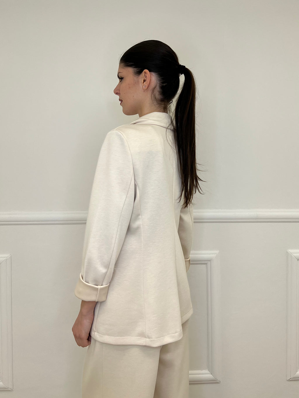 Blazer in Viscosa 27435 Ecru