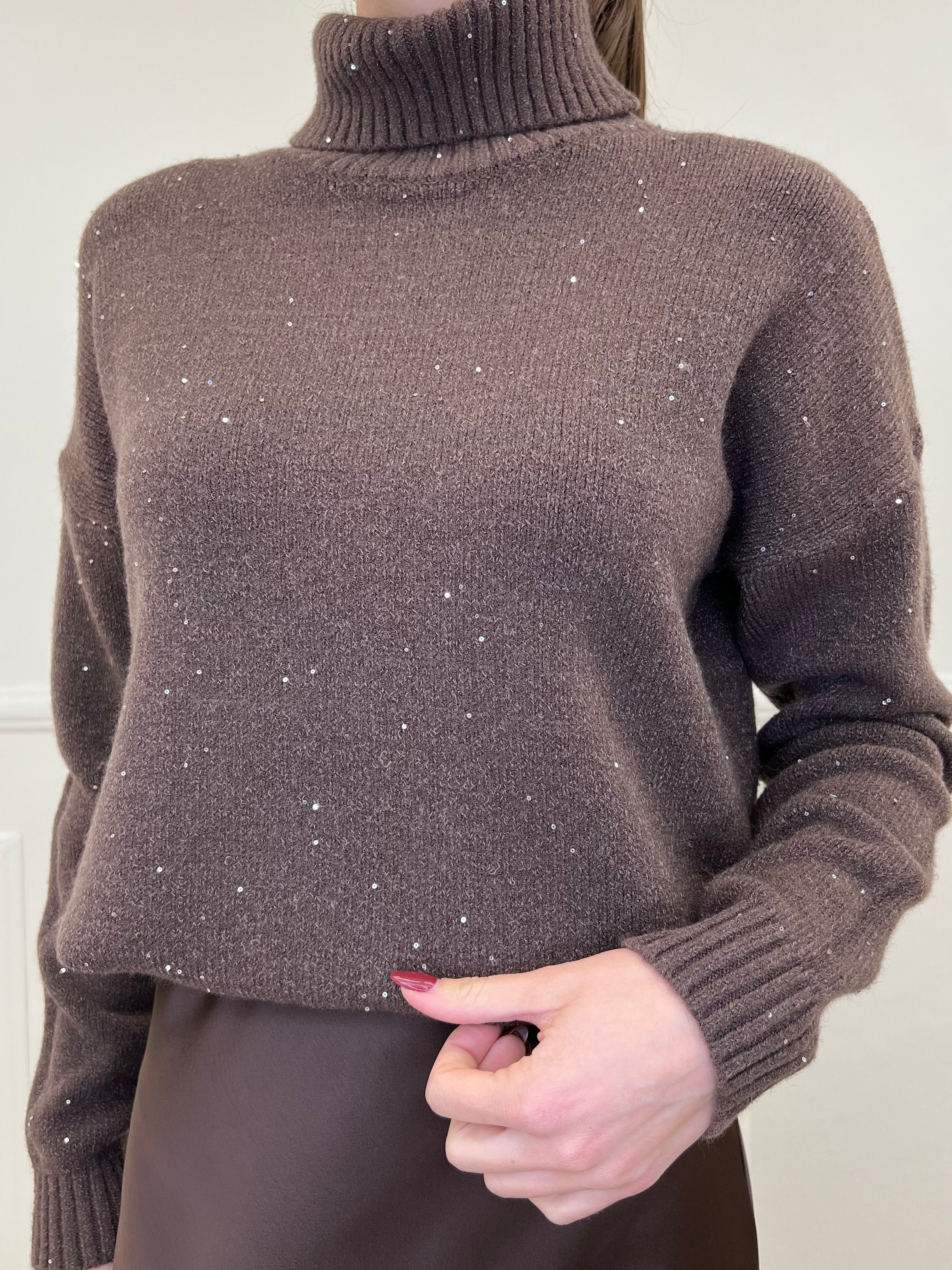 Dolcevita Micro Paillettes 25100 Marrone